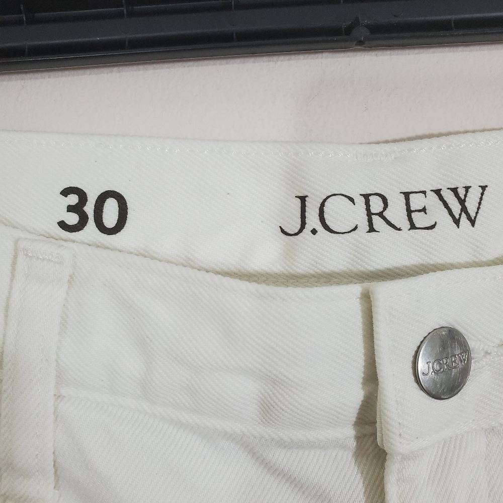 NWT J. Crew Jeans Mid-rise Straight 1984 Rigid Denim White Size 30 - Picture 7 of 12